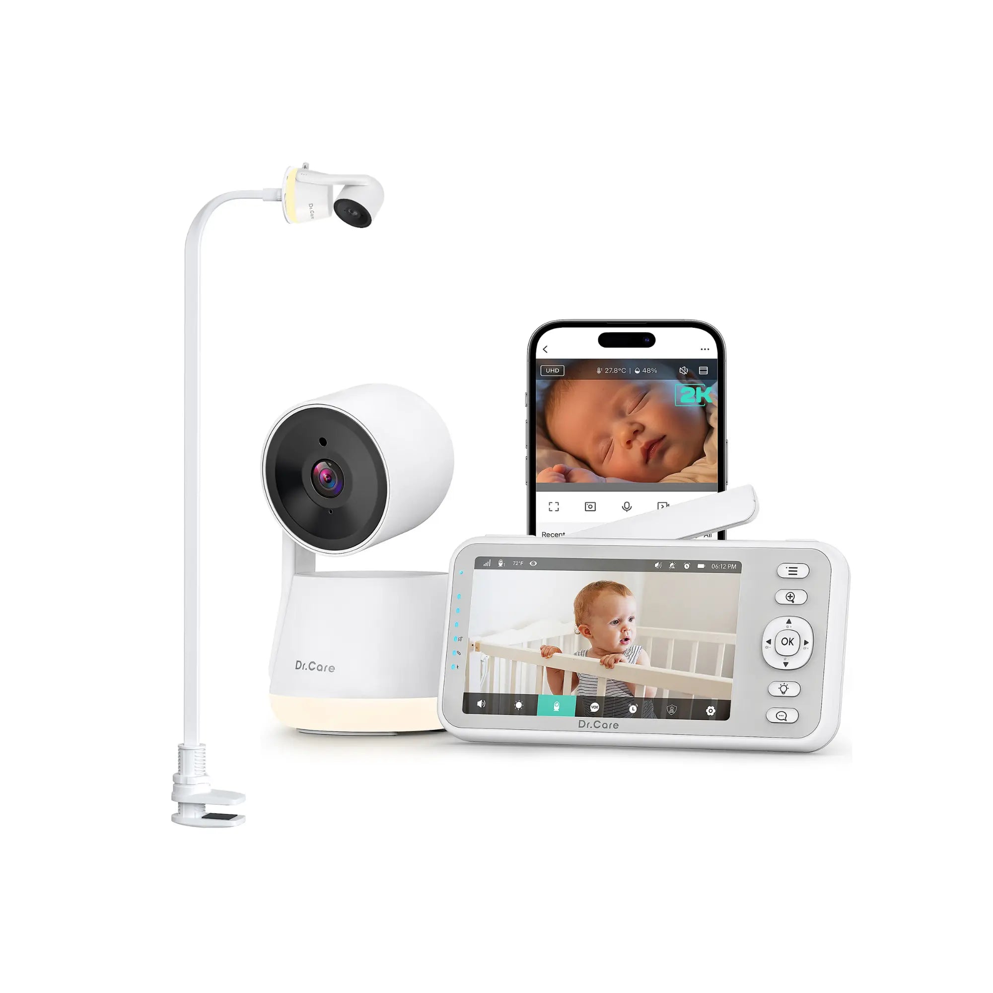 LumiView Smart Baby Monitor - SBM003 with Crib Clip Mount