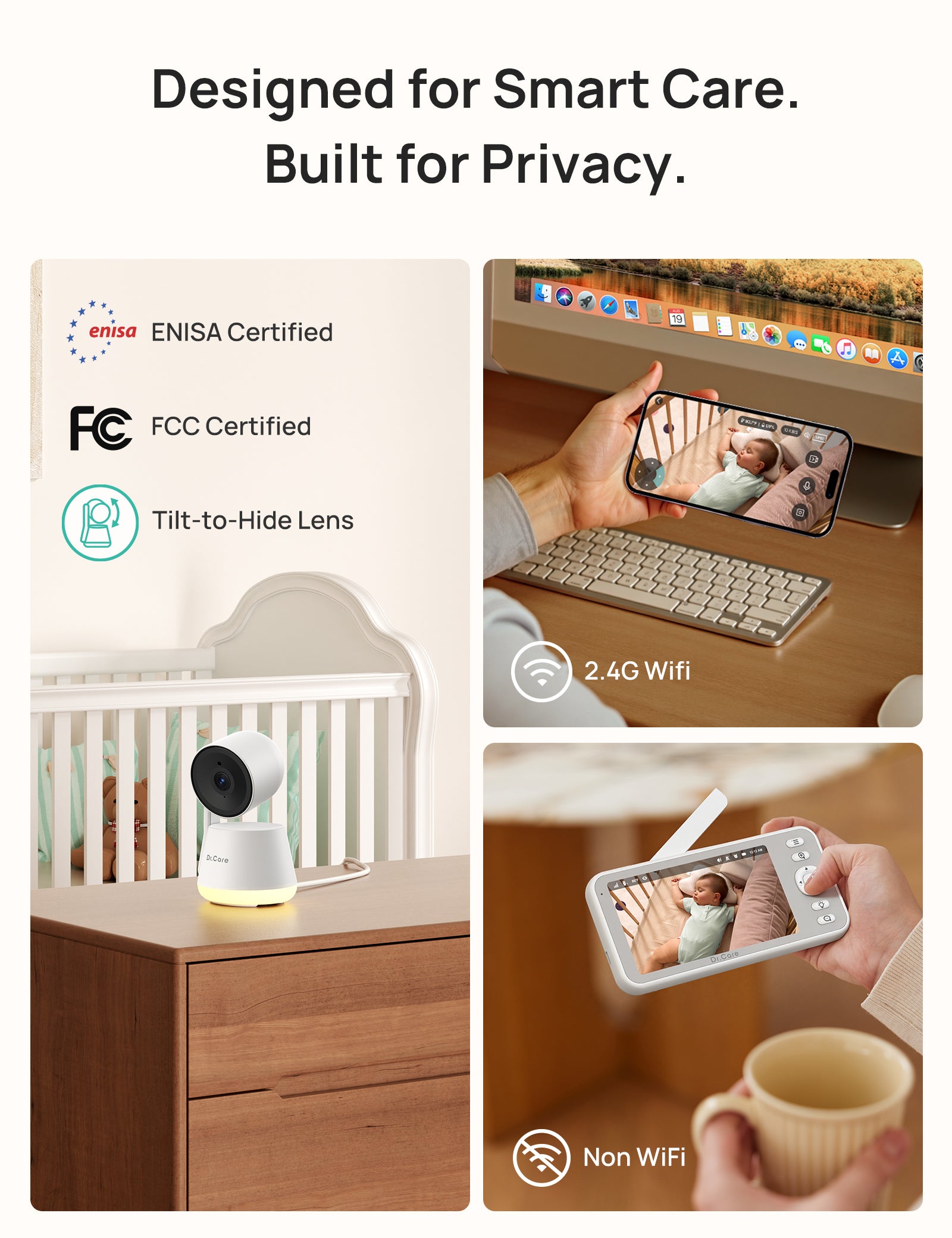 Dr.Care LumiView Smart WiFi Baby Monitor-DC-SBM003