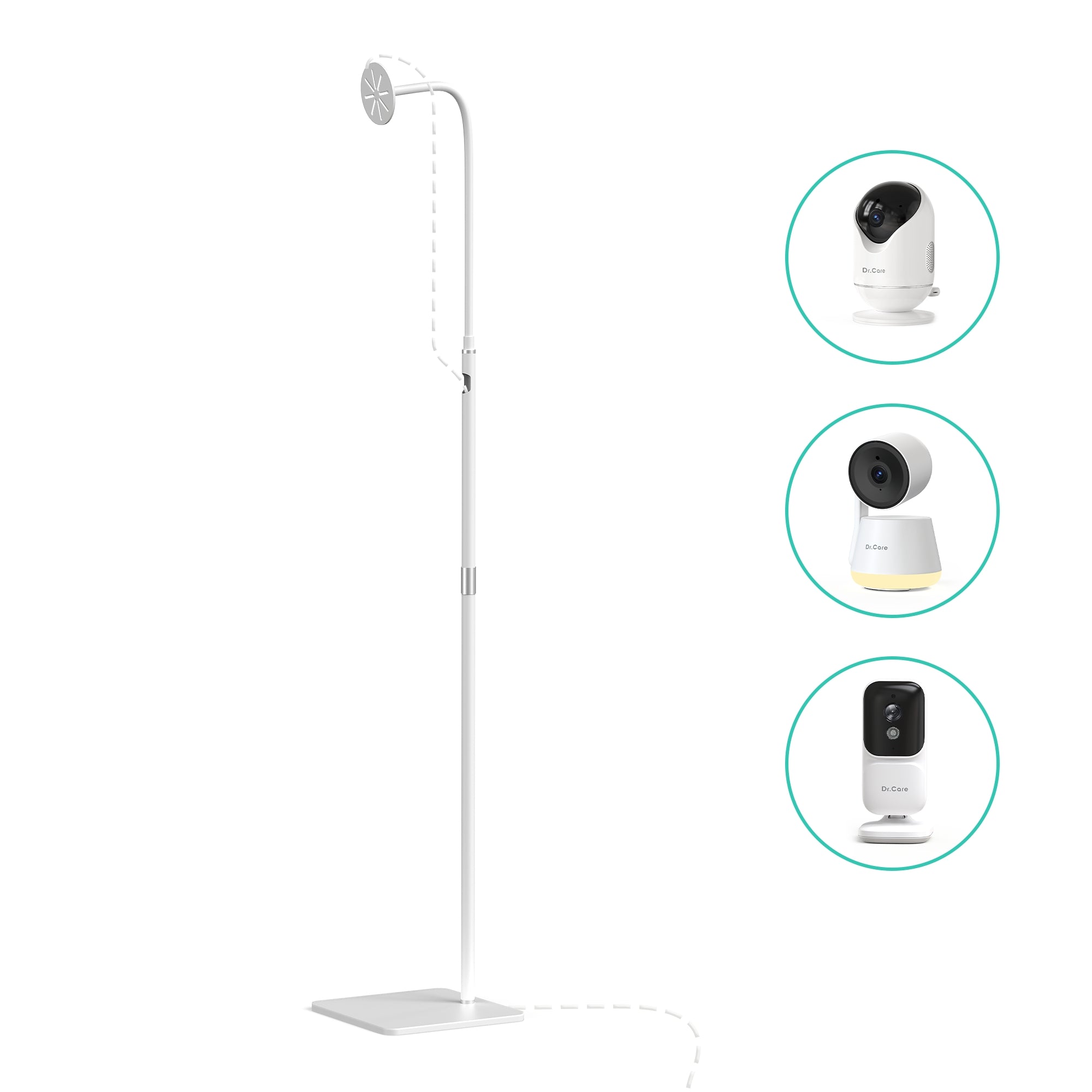 Dr.Care LumiView Plus Baby Room Set – SBM006 Monitor + Floor Stand + 2.5m Charging Cable