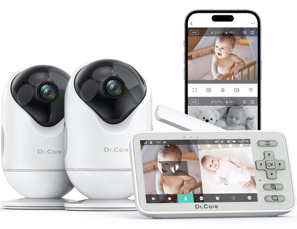 Dr.Care VistaView Lite Smart Baby Monitor 2 Camera Set (DC-SBM005 Dual)