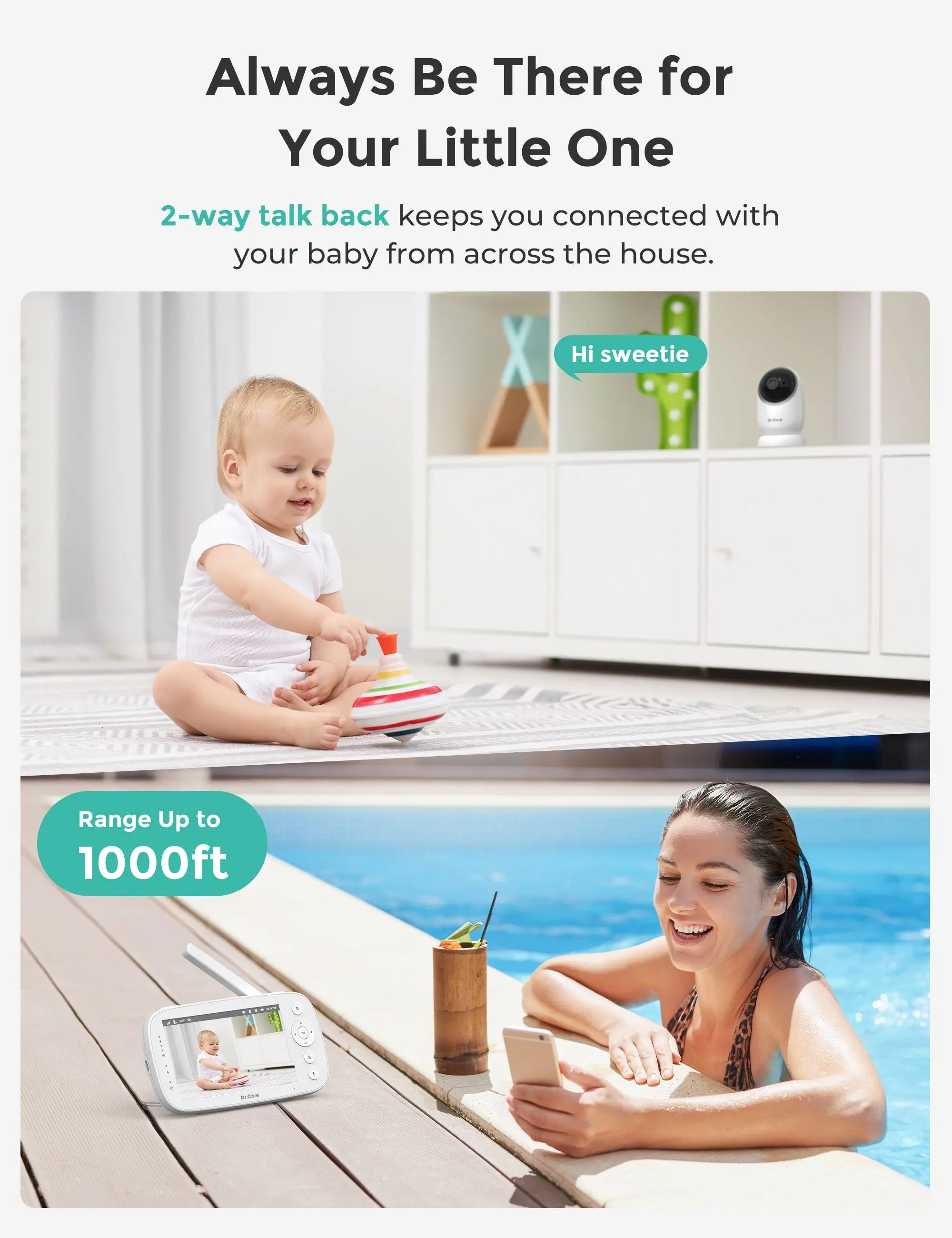 NovaView Pro 5" 1080P Video Baby Monitor - BBM001 Pro Dr.Care