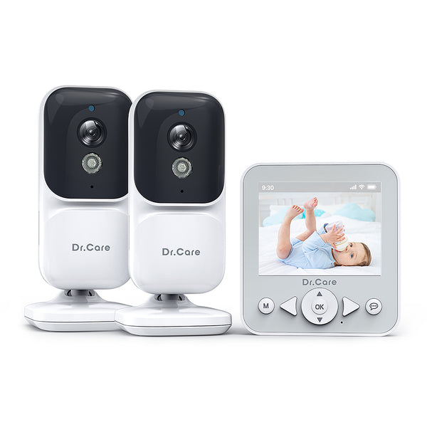 NeoView 2,8" Video-Babyphone Weiß 2 Kameras 