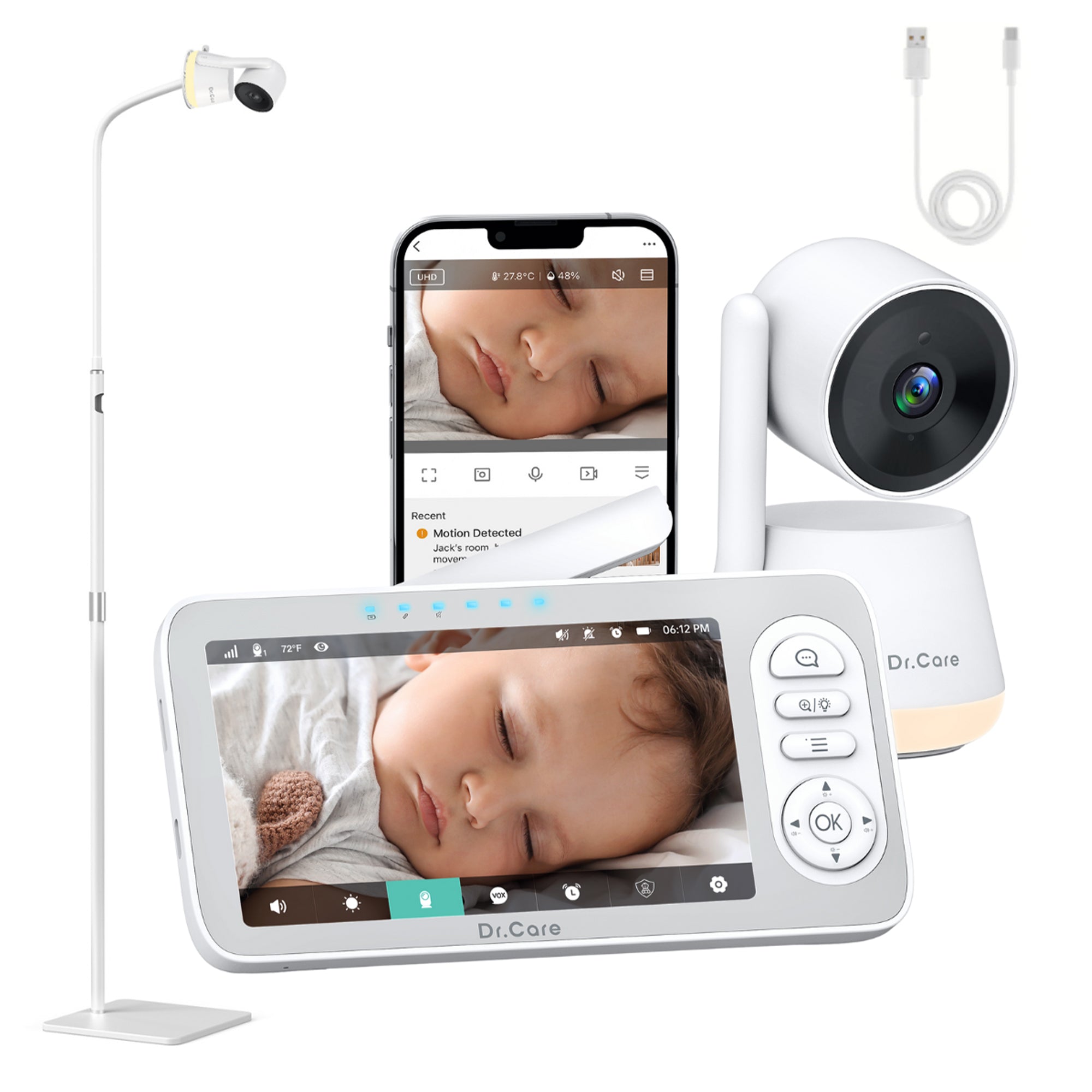 Dr.Care LumiView Plus Smart WiFi Baby Monitor-DC-SBM006