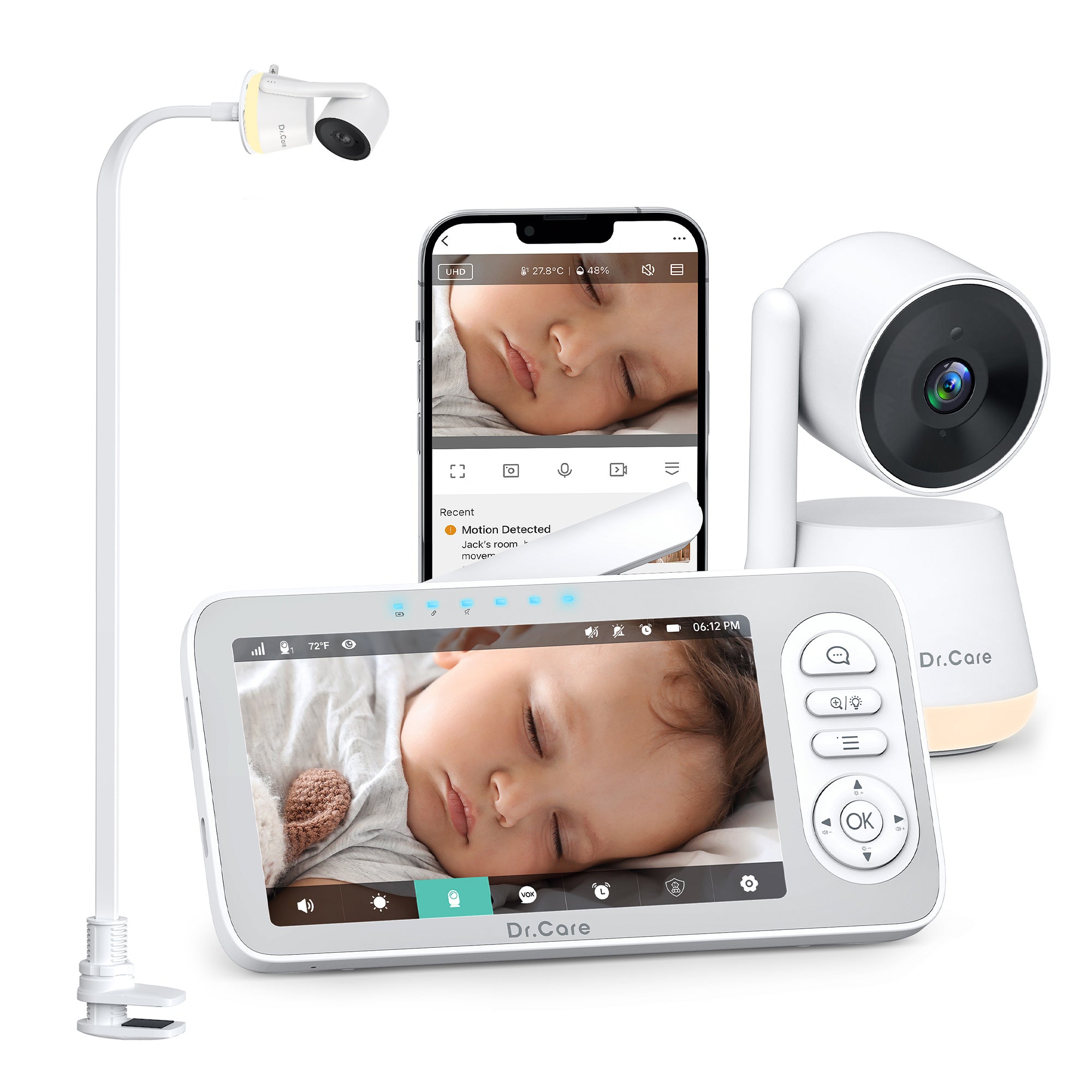 Dr.Care LumiView Baby Monitor WiFi con Clip - Schermo 5 1080P FHD & 2K Dr.Care LumiView Baby Monitor WiFi con Clip - Schermo 5 1080P FHD & 2K