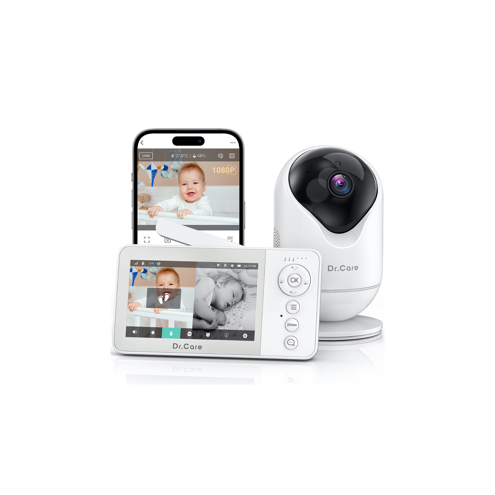 VistaView Lite RB 4" 1080P Smart WiFi Baby Monitor - SBM002