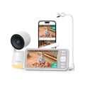 LumiView Lite 2K-Babyphone mit Kamera, 5"-Bildschirm, Bettclip-Halterung, WLAN und ohne WLAN