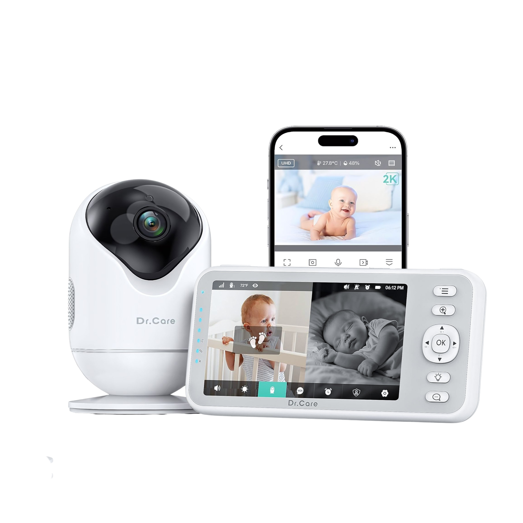 Monitor de bebé inteligente VistaView de 5" con WiFi 2K - SBM004