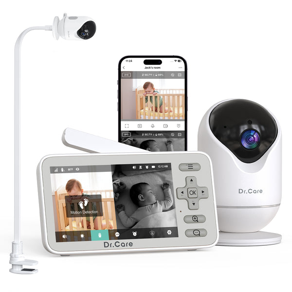 Dr.Care VistaView Lite Crib Set – SBM005 Monitor + Clamp Mount