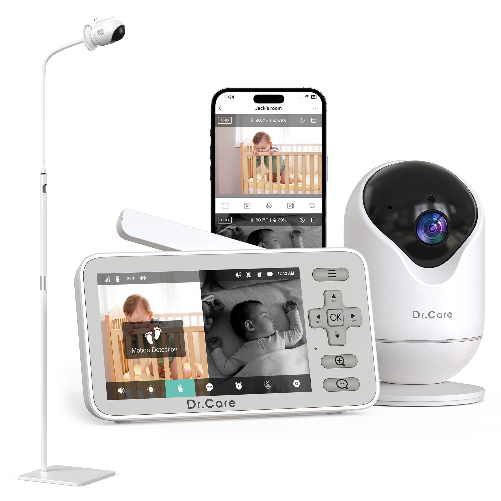 Dr.Care VistaView Lite Floor Stand Set – SBM005 Monitor + Floor Stand