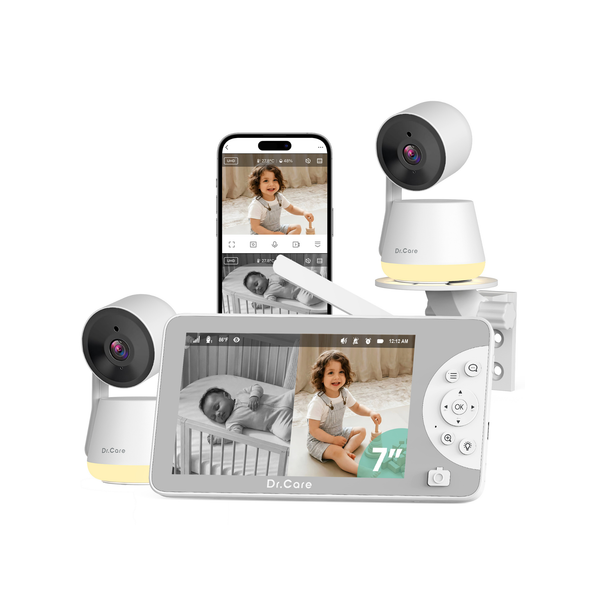 LumiView Max 7" 2K Smart WiFi Baby Monitor - SBM009 with 2 Cameras