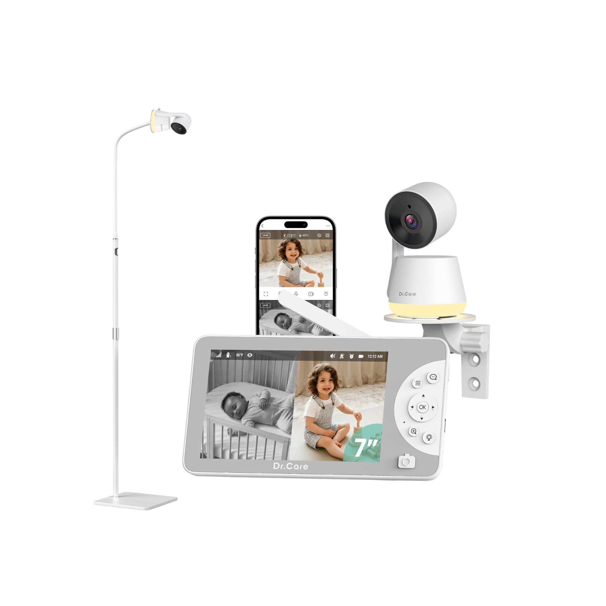 Moniteur Bébé Intelligent WiFi LumiView Max 7" 2K - SBM009