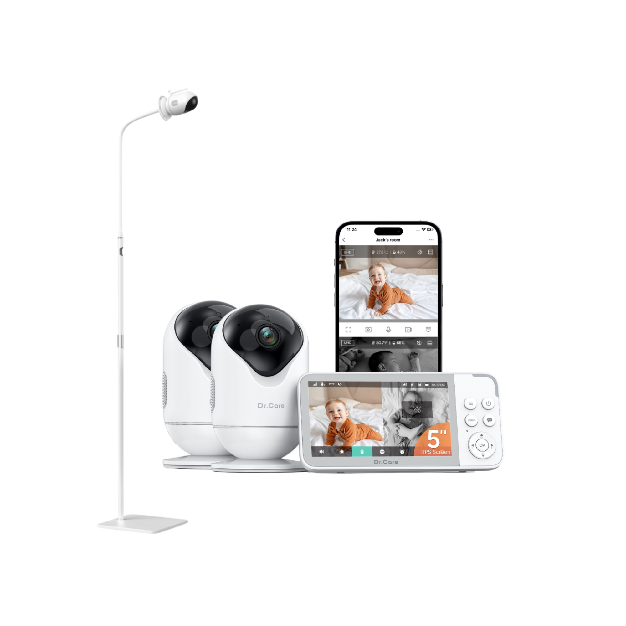 VistaView 5" 2K Smart WiFi Babyphone - SBM001