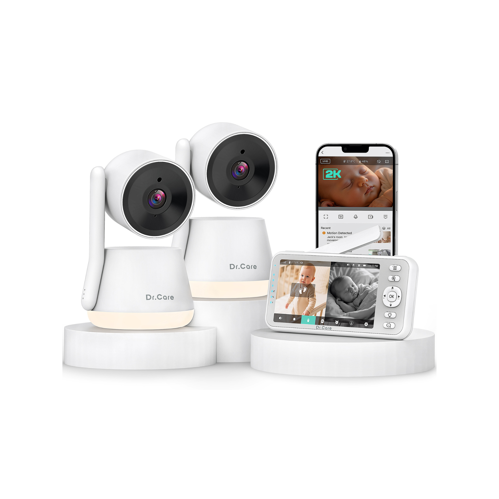 LumiView Smart WiFi Baby Monitor with 2 Cameras - SBM003
