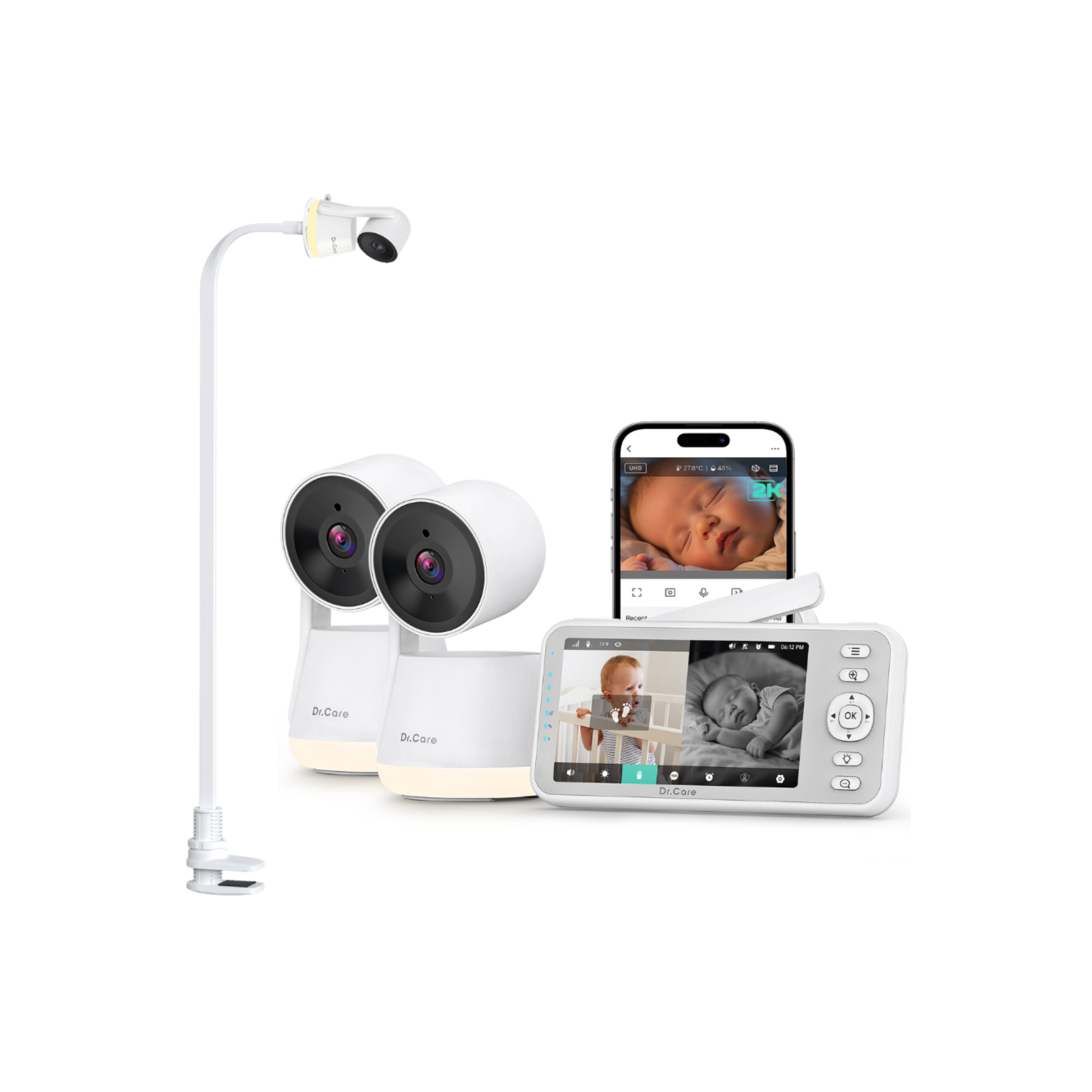 LumiView 5" 2K Smart WiFi Baby Monitor - SBM003