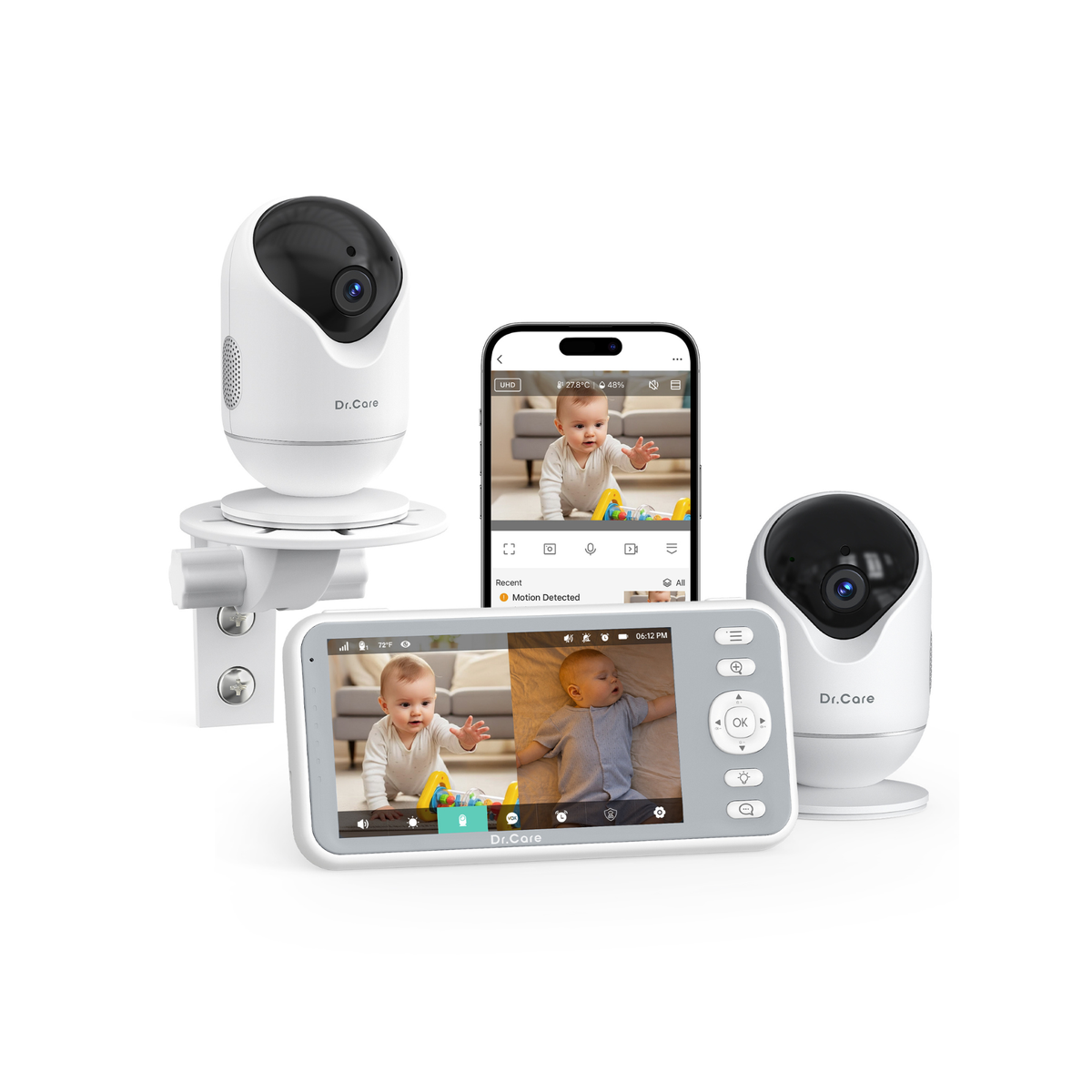 Baby monitor WiFi intelligente VistaView 5" 1080P con 2 telecamere