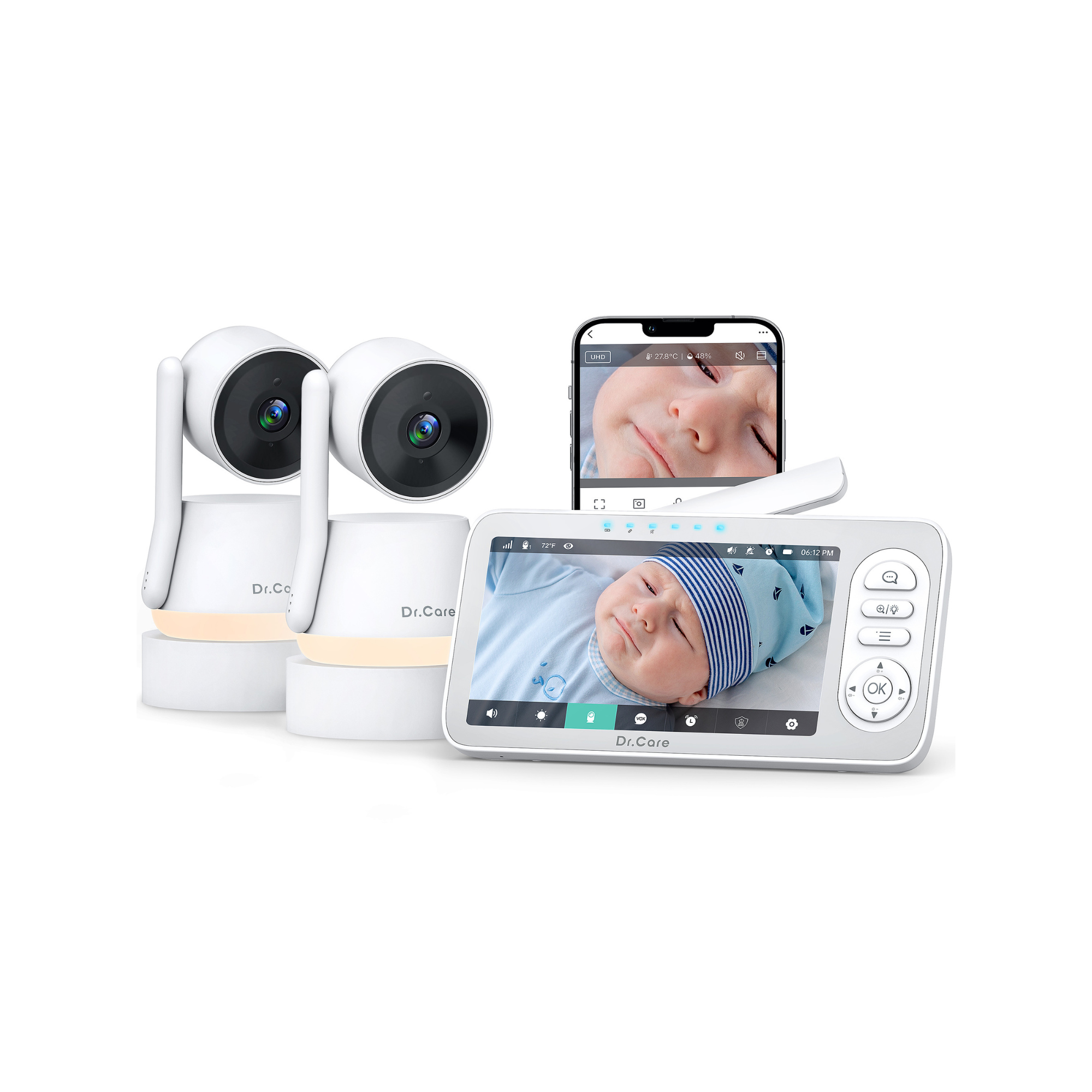 LumiView Plus Smart WiFi Baby Monitor with 2 Cameras - SBM006