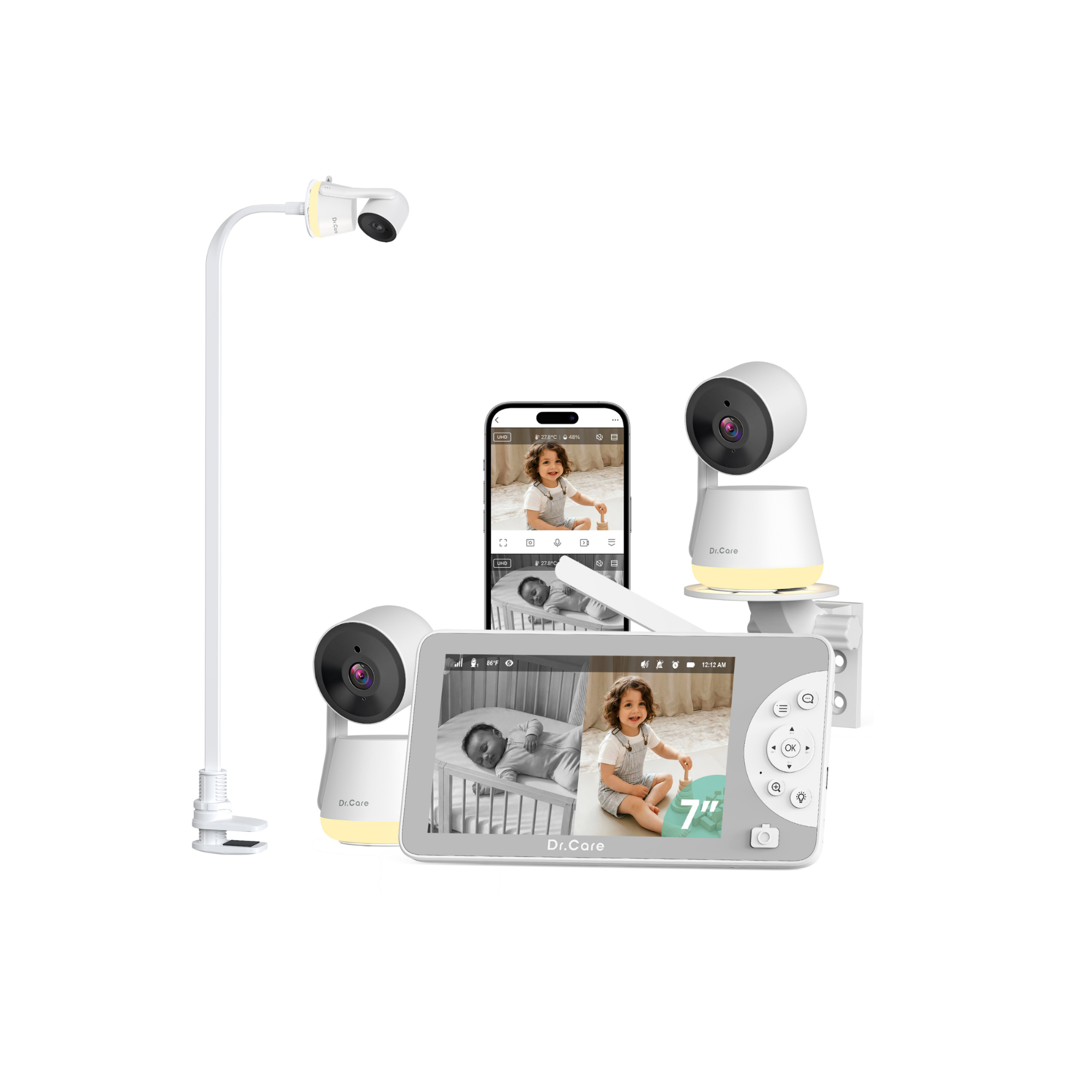 LumiView Max 7" 2K Monitor Intelligente WiFi per Bambini - SBM009