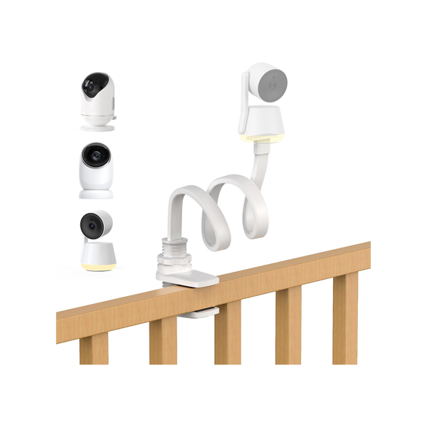 Universal Baby Monitor Crib Clip Mount - Flexible Gooseneck Arm