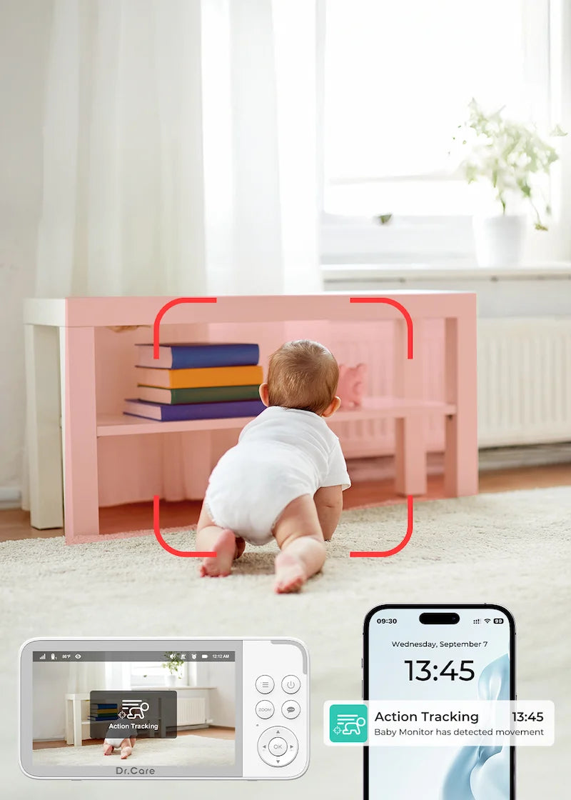 Dr.Care smart baby monitor with auto-tracking camera and real-time alerts