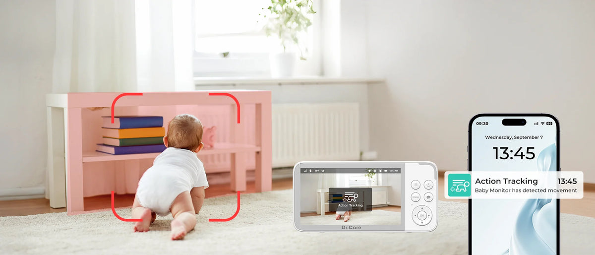 Dr.Care smart baby monitor with auto-tracking camera and real-time alerts