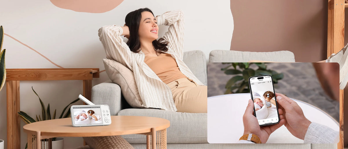 Dr.Care baby monitor with parent unit and smartphone app for flexible monitoring