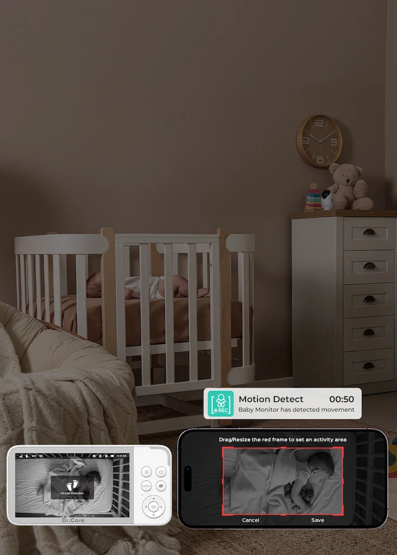 Dr.Care smart baby monitor with cry detection and motion alerts